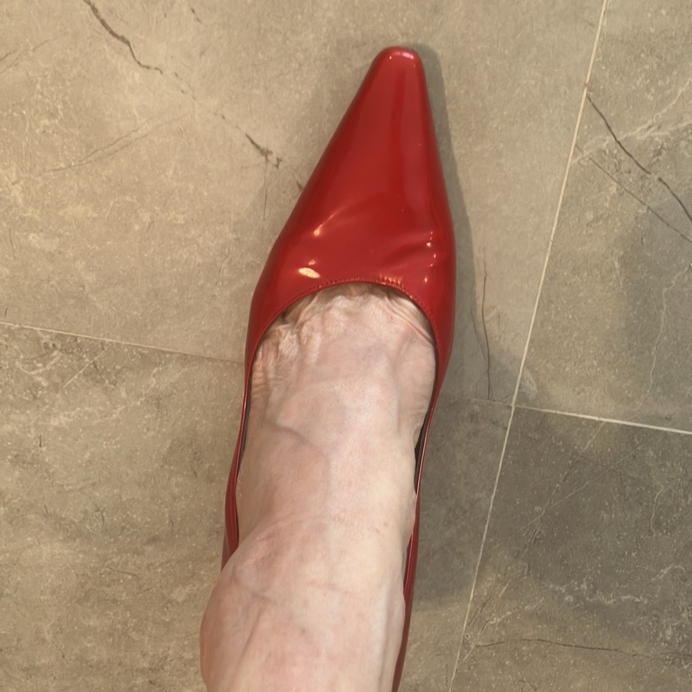 Stuart Weitzman Ruby Patent Red Heels Size 8 Incr… - image 8